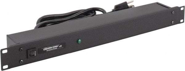 Wiremold - 6 Outlets, 120 Volts, 15 Amps, 6' Cord, Power Outlet Strip - 1 Circuits, Rack Mount, 5-15P NEMA Configuration, 19" Strip, cULus, UL Listed File 1449 - Industrial Tool & Supply