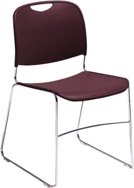 NPS - Polypropylene Blue Stacking Chair - Chrome Frame, 17" Wide x 22-1/2" Deep x 31" High - Industrial Tool & Supply