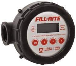 Tuthill - 1" FNPT Port Nutating Disc Flowmeter - 125 Max psi, 2 to 20 GPM, Polyethylene - Industrial Tool & Supply