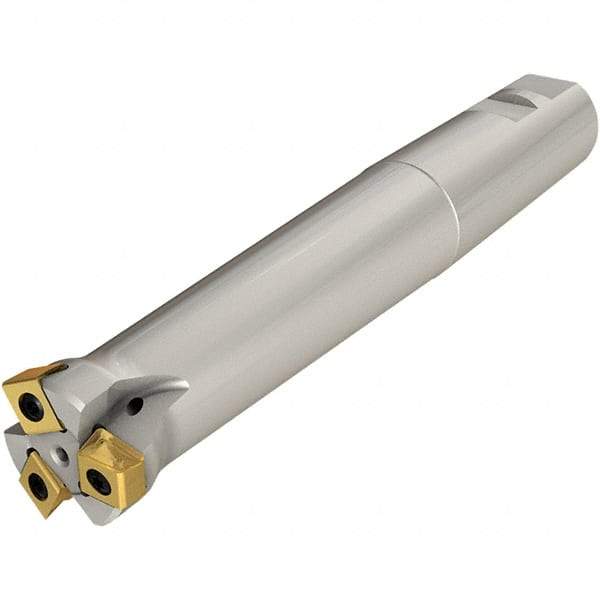 Iscar - 1-1/2" Cut Diam, 0.118" Max Depth of Cut, 1-1/4" Shank Diam, Indexable Plunge End Mill - Straight Shank, HTP LNHT 1006 Insert Style, HTP-LN10 Toolholder Style, Through Coolant, Series TangPlunge - Industrial Tool & Supply