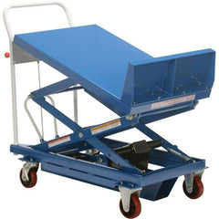 Vestil - 600 Lb Capacity Hydraulic Scissor Tilt Truck - 14" to 35" Lift Height, 36" Platform Length x 24" Platform Width - Industrial Tool & Supply