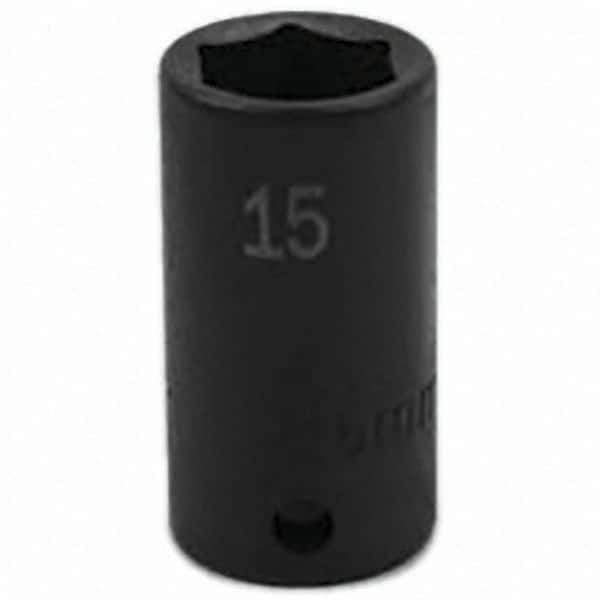 SK - Impact Socket - 3/8"DR 6PT 15MM SEMI-DEEP IMPACT SOCKET - Industrial Tool & Supply