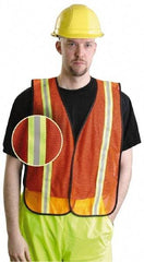 OccuNomix - Size XL High Visibility Orange Mesh General Purpose Vest - 44 to 46" Chest, Hook & Loop Closure, 1 Pocket, Polyester - Industrial Tool & Supply