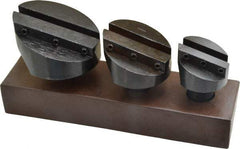 Interstate - 3 Piece, 3/4" Shank Diam, 1-1/2" to 2-1/2" Max Head Diam, Straight Shank, Fly Cutter Set - 1 Bit Per Cutter, 5/16 to 5/16" Tool Bit, Multiple Head Diams, Includes Wood Stand - Industrial Tool & Supply