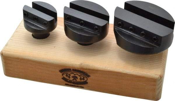 Made in USA - 3 Piece, 3/4" Shank Diam, 1-1/2" to 2-1/2" Max Head Diam, Straight Shank, Fly Cutter Set - 1 Bit Per Cutter, 3/8 to 1/2" Tool Bit, Multiple Head Diams, Includes Wood Block - Industrial Tool & Supply
