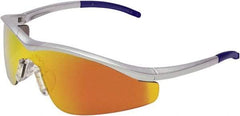 MCR Safety - Fire Mirror Lenses, Framed Safety Glasses - Scratch Resistant, Size Universal, Wrap Around - Industrial Tool & Supply