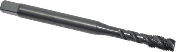 OSG - 1/4-28 UNF 3 Flute 2B Modified Bottoming Spiral Flute Tap - Vanadium High Speed Steel, Oxide Finish, 80mm OAL, Right Hand Flute, Right Hand Thread - Exact Industrial Supply