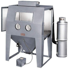 Trinco - 53" Wide x 78" High x 37" Deep Floor Sandblaster - Working Dimensions 48" Wide x 36" High x 36" Deep - Industrial Tool & Supply