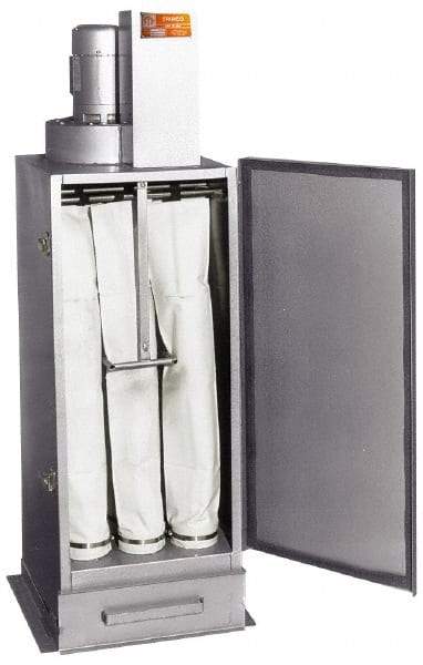Trinco - 1/2 hp, 400 CFM Sandblaster Dust Collector - 64" High x 22" Deep x 20" Diam - Industrial Tool & Supply