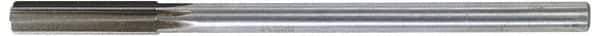 Made in USA - 0.8745" High Speed Steel 8 Flute Chucking Reamer - Straight Flute, 3/4" Straight Shank, 2-5/8" Flute Length, 10" OAL - Industrial Tool & Supply