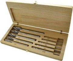 Made in USA - #10 to #4 Wire Socket Head Cap Screw Compatible, High Speed Steel, Solid Pilot Counterbore Set - Industrial Tool & Supply