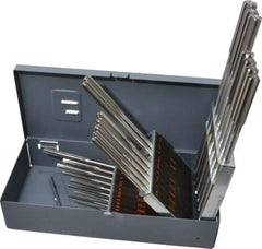 Made in USA - 1mm to 13mm, Chucking Reamer Set - Straight Flute, Right Hand Cut, 25 Pieces - Industrial Tool & Supply