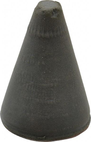Cratex - 7/8" Max Diam x 1-1/4" Long, Taper, Rubberized Point - Very Fine Grade, Silicon Carbide, 1/4" Arbor Hole, Unmounted - Industrial Tool & Supply