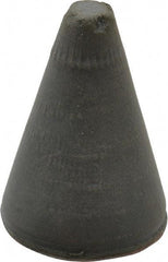 Cratex - 7/8" Max Diam x 1-1/4" Long, Taper, Rubberized Point - Very Fine Grade, Silicon Carbide, 1/4" Arbor Hole, Unmounted - Industrial Tool & Supply