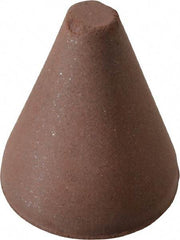Cratex - 1" Max Diam x 1-1/4" Long, Taper, Rubberized Point - Fine Grade, Silicon Carbide, 1/4" Arbor Hole, Unmounted - Industrial Tool & Supply