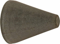 Cratex - 1" Max Diam x 1-1/4" Long, Taper, Rubberized Point - Very Fine Grade, Silicon Carbide, 1/4" Arbor Hole, Unmounted - Industrial Tool & Supply