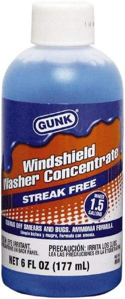 Gunk - Water-Based Solution Windshield Washer Fluid - 6 oz Bottle - Industrial Tool & Supply