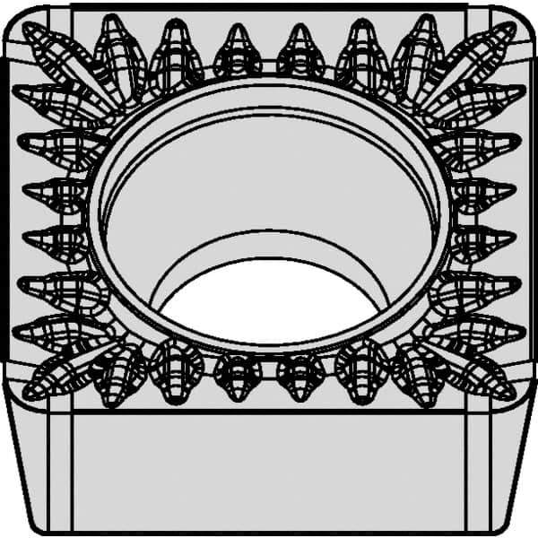 Kennametal - SCMT32.52 MP Grade KCM25B Carbide Turning Insert - TiOCN Finish, 90° Square, 3/8" Inscr Circle, 5/32" Thick, 1/32" Corner Radius - Industrial Tool & Supply