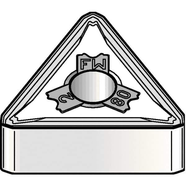 Kennametal - TNMG332 FW Grade KCP10B Carbide Turning Insert - TiOCN Finish, 60° Triangle, 3/8" Inscr Circle, 3/16" Thick, 1/64" Corner Radius - Industrial Tool & Supply