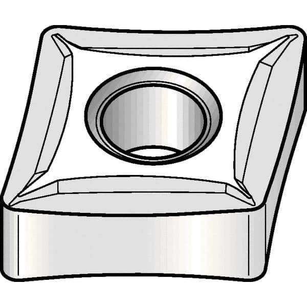 Kennametal - CNMP432 K Grade KCP25B Carbide Turning Insert - TiOCN Finish, 80° Diamond, 1/2" Inscr Circle, 3/16" Thick, 1/32" Corner Radius - Industrial Tool & Supply