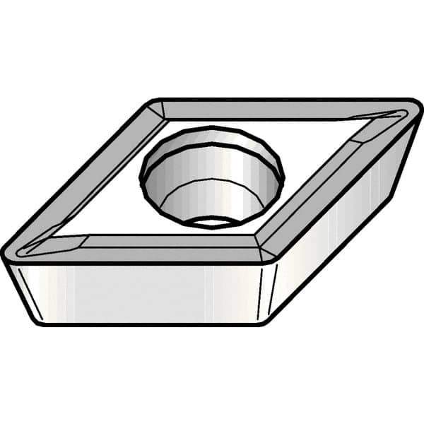 Kennametal - DPMT32.51 LF Grade KCM25B Carbide Turning Insert - TiOCN Finish, 55° Diamond, 3/8" Inscr Circle, 5/32" Thick, 1/64" Corner Radius - Industrial Tool & Supply