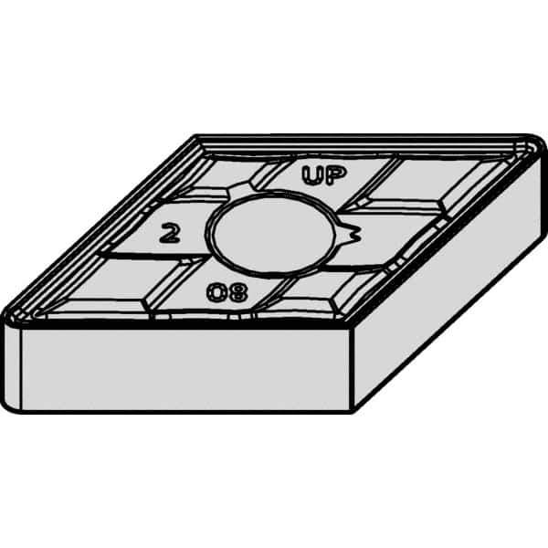 Kennametal - DNMG432 UP Grade KCM25B Carbide Turning Insert - TiOCN Finish, 55° Diamond, 1/2" Inscr Circle, 3/16" Thick, 1/32" Corner Radius - Industrial Tool & Supply