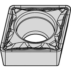 Kennametal - CPMT21.50.5 FP Grade KCP25 Carbide Turning Insert - TiCN/Al2O3 Finish, 80° Diamond, 1/4" Inscr Circle, 3/32" Thick, 0.0079" Corner Radius - Industrial Tool & Supply