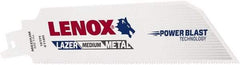 Lenox - 6" Long x 1" Thick, Bi-Metal Reciprocating Saw Blade - Straight Profile, 18 TPI, Toothed Edge - Industrial Tool & Supply