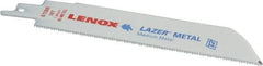 Lenox - 6" Long x 1" Thick, Bi-Metal Reciprocating Saw Blade - Straight Profile, 18 TPI, Toothed Edge - Industrial Tool & Supply