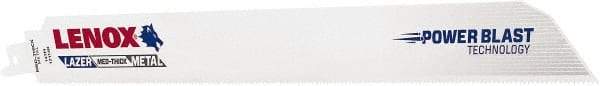 Lenox - 12" Long x 1" Thick, Bi-Metal Reciprocating Saw Blade - Straight Profile, 14 TPI, Toothed Edge - Industrial Tool & Supply