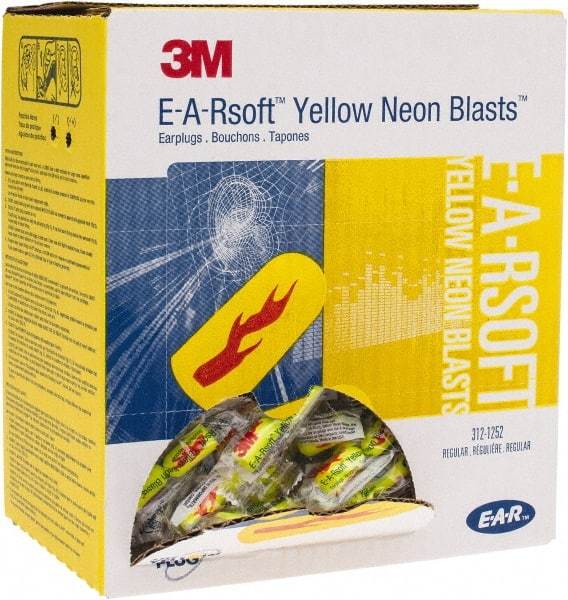 3M - Disposable, Uncorded, 33 dB Earplugs - Yellow, 200 Pairs - Industrial Tool & Supply