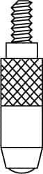 SPI - #4-48 Thread, Feeler (Spherical) Drop Indicator Contact Point - Industrial Tool & Supply