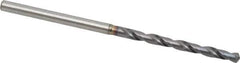OSG - 7/64" 130° Powdered Metal Jobber Drill - V Finish, Right Hand Cut, Spiral Flute, Straight Shank, 65mm OAL, Standard Point - Industrial Tool & Supply