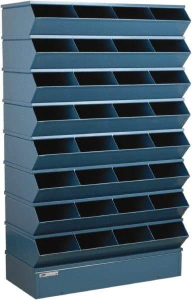 Stackbin - 8 Bin, Shelving Unit with Openings & Base - 37" Wide x 65-1/2" High - Industrial Tool & Supply