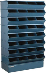 Stackbin - 8 Bin, Shelving Unit with Openings & Base - 37" Wide x 65-1/2" High - Industrial Tool & Supply