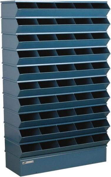 Stackbin - 10 Bin, Shelving Unit with Openings & Base - 37" Wide x 60" High - Industrial Tool & Supply