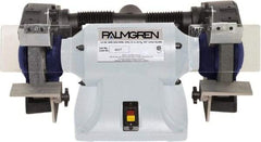 Palmgren - 8" Wheel Diam x 1" Wheel Width, 3/4 hp Grinder - 5/8" Arbor Hole Diam, 1 Phase, 3,450 Max RPM, 120/240 Volts - Industrial Tool & Supply