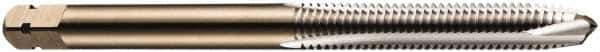 DORMER - M3.5x0.60 Metric Coarse, 3 Flute, Bright Finish, Cobalt Spiral Point Tap - Plug Chamfer, Right Hand Thread, 50mm OAL, 16mm Thread Length, 3.55mm Shank Diam, 6H Class of Fit, Series E000 - Exact Industrial Supply