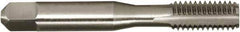 Vermont Tap & Die - 1/4-28 UNF 2/3B 4 Flute Bright Finish High Speed Steel Straight Flute Standard Hand Tap - Bottoming, Right Hand Thread, 2-1/2" OAL, 1" Thread Length, H3 Limit, Oversize - Exact Industrial Supply