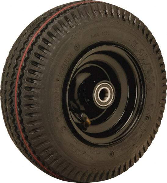 Hamilton - 10 Inch Diameter x 2-3/8 Inch Wide, Rubber Caster Wheel - 480 Lb. Capacity, 3 Inch Hub Length, 3/4 Inch Axle Diameter, Straight Roller Bearing - Industrial Tool & Supply