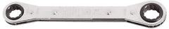 Proto - 11mm x 13mm 6 Point Ratcheting Box Wrench - Double End, 9/64" Head Diam x 1/2" Head Thickness, 6-3/4" OAL, Steel, Polished Finish - Industrial Tool & Supply