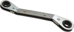 Proto - 11mm x 13mm 12 Point Ratcheting Offset Box Wrench - Double End, 9/64" Head Diam x 1/2" Head Thickness, 6-1/2" OAL, Steel, Chrome Finish, 25° Offset - Industrial Tool & Supply