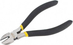 Stanley - 5-5/8" OAL, 5/16" Capacity, Cutting Pliers - 47/64" Jaw Length x 45/64" Jaw Width, Round Head, Cushion Grip Handle - Industrial Tool & Supply