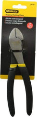 Stanley - 7-1/8" OAL, 1/2" Capacity, Cutting Pliers - 53/64" Jaw Length x 1-11/64" Jaw Width, Round Head, Cushion Grip Handle - Industrial Tool & Supply