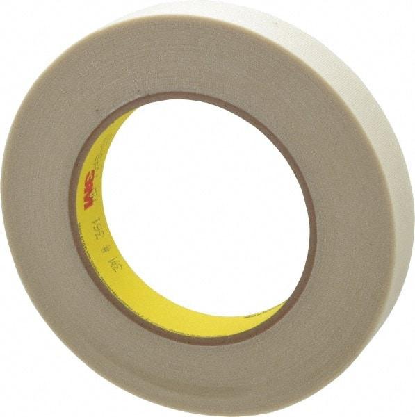 3M - 60 Yd Long x 3/4" Wide, Series 361, White Silicone Glass Cloth Tape - 7.5 mil Thick, 182 Lb/In Tensile Strength - Industrial Tool & Supply