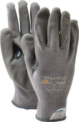 ATG - Size 2XL (11), ANSI Cut Lvl A4, Puncture Lvl 3, Abrasion Lvl 4, Nitrile Coated Cut Resistant Gloves - 9" Long, Palm & Fingers Coated, Dyneema Lining, Knit Wrist, Gray, Paired - Industrial Tool & Supply