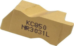 Kennametal - 3031NR Grade KC850, 1.58mm Cutting Width Carbide Grooving Insert - 2.39mm Max Depth of Cut, Left Hand, 0.79mm Corner Radius, TiC/TiCN/TiN Finish - Industrial Tool & Supply