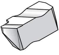 Kennametal - 2012NP K Grade KC730, 3.68mm Cutting Width Carbide Grooving Insert - 2.79mm Max Depth of Cut, Right Hand, 0.34mm Corner Radius, TiN Finish - Industrial Tool & Supply