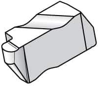 Kennametal - 4094NRP Grade KC730, 4.78mm Cutting Width Carbide Grooving Insert - 6.35mm Max Depth of Cut, Right Hand, 2.39mm Corner Radius, TiN Finish - Industrial Tool & Supply