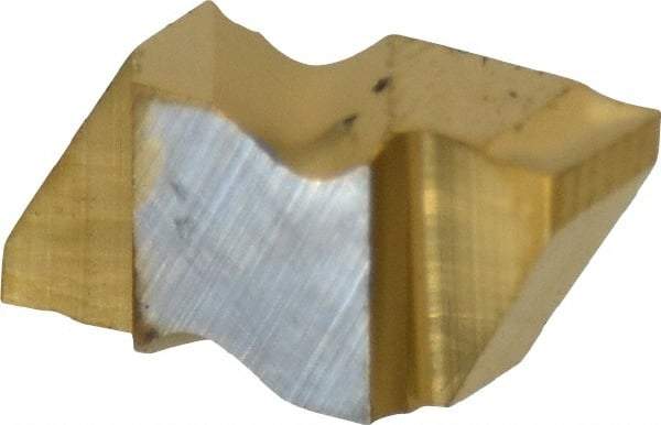 Kennametal - 2125NG K Grade KC730, 3.18mm Cutting Width Carbide Grooving Insert - 2.79mm Max Depth of Cut, Right Hand, 0.19mm Corner Radius, TiN Finish - Industrial Tool & Supply